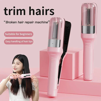Rechargeable Electric Hair Clipper with Split-End Trimmer and Automatic Hair Care Function